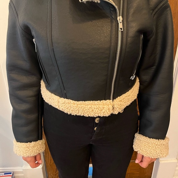 Zara Brown Bomber Jacket - Picture 2 of 4